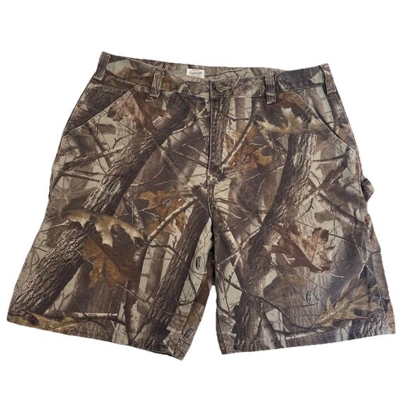 VINTAGE Carhartt B191 CMO Realtree Camo Carpenter Shorts Mens 38x9 - Picture 1 of 5